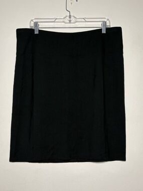 J Jill Skirt Womens Large Black Wearever Collection Knee Length Stretch NEW